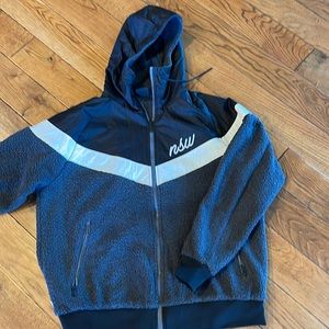 Mens XL Nike sherpa black and grey jacket
